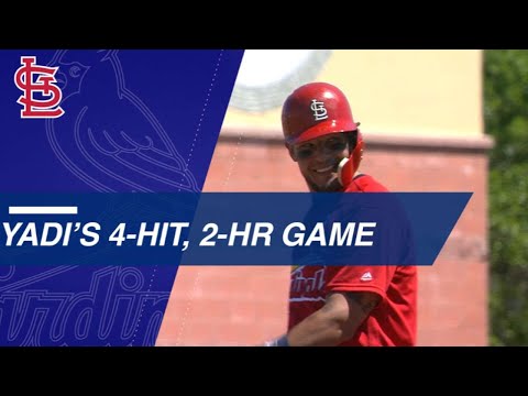 Yadier Molina Homers Twice in Great Four-Hit Effort