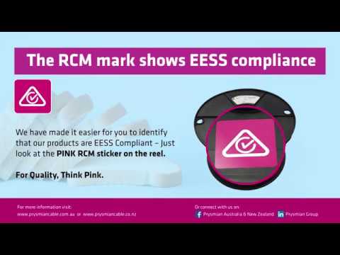 The Pink RCM Sticker shows EESS compliance