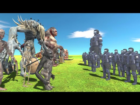 Who Can Defeat The Full Armor Swat Team - Infernals VS Mutant Primates - ARBS