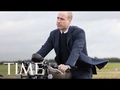 Prince William Poses On A Motorcycle During Royal Visit To Triumph Factory | TIME