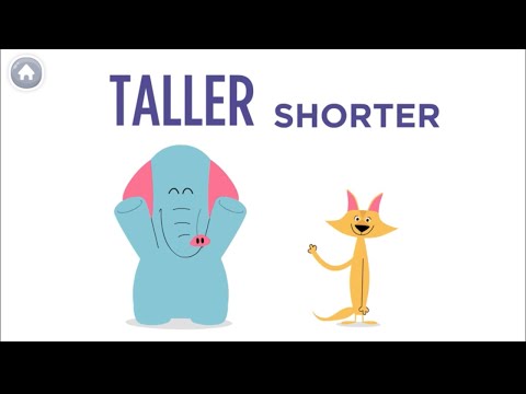 Let's learn to compare sizes -  Comparing sizes for children and kids - Tall and short - Kidsland