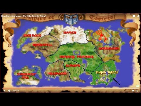 HOW BIG IS THE MAP in The Elder Scrolls: Arena?