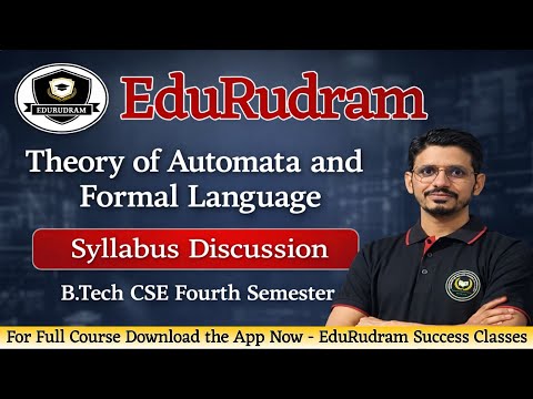TAFL | Theory of Automata & Formal Language | Syllabus Discussion|B.Tech CSE Second Year #edurudram