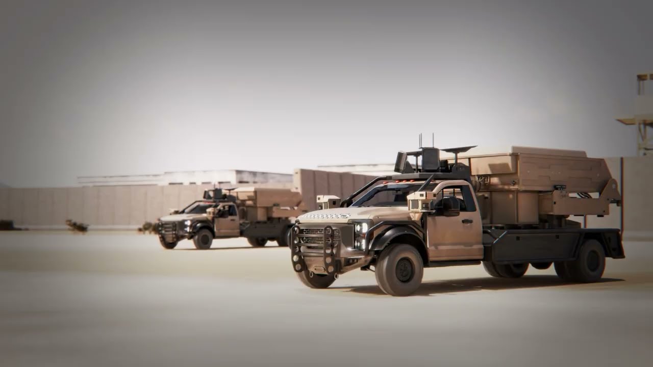 الرسوم المتحركة Leonidas AGV - مركبة متنقلة مستقلة تمامًا لمكافحة الطائرات بدون طيار باستخدام طاقة الموجات الدقيقة - YouTube