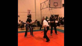 Denise "Drama" Dempsey - Irish Nationals Kickboxing 2011 round 1