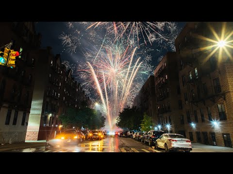 Street Fireworks in Washington Heights and Inwood, New York  City