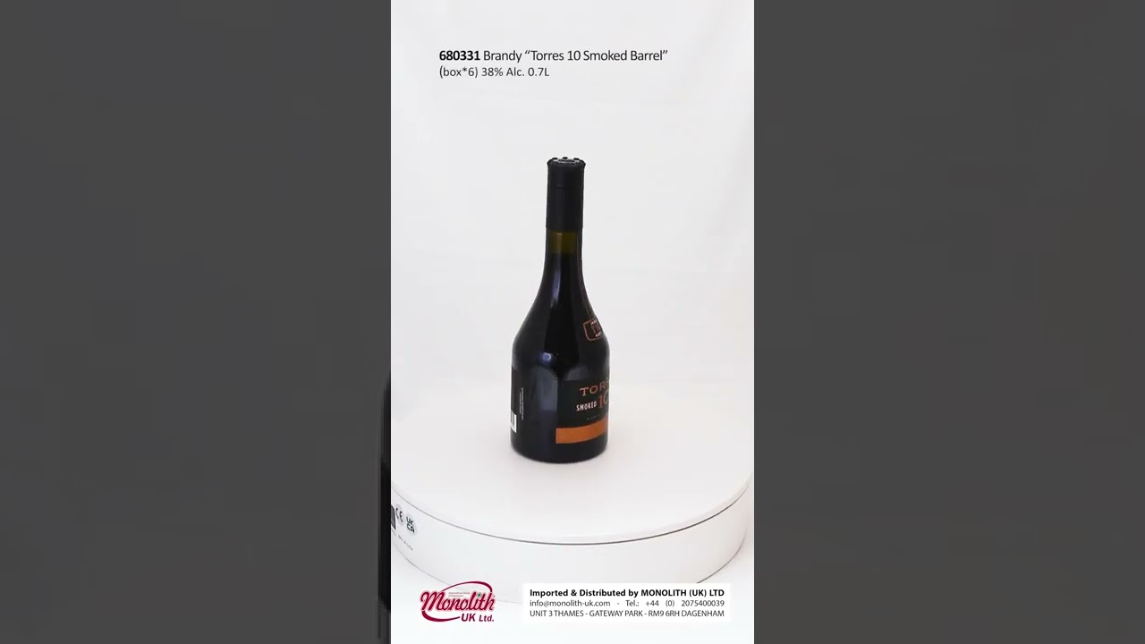 680331 - Brandy Torres 10 Smoked Barrel (box*6) 38% Alc. 0.7L #brandy #torres #smoked#monolithuk