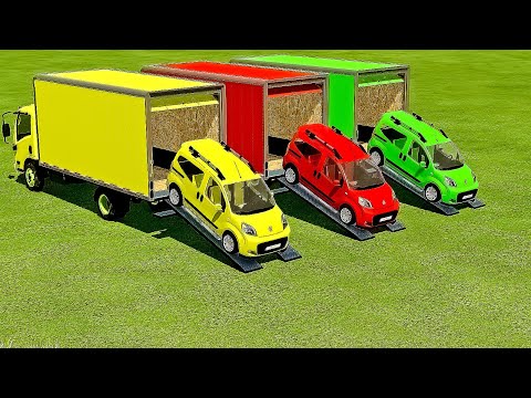 TRANSPORTING FIAT MINI CARS & CLAAS TRACTORS WITH ISUZU TRUCKS - Farming Simulator 22