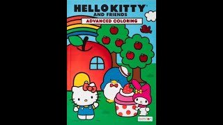 Hello Kitty & Friends by Bendon books coloring book flip through