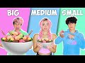 Big VS Medium VS Small Food Challenge!!!