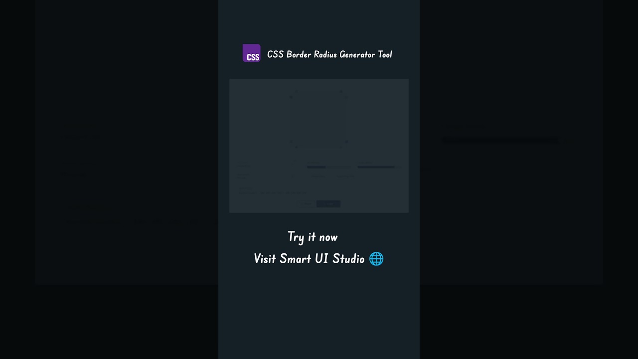 🔥 CSS Border Radius Generator Tool | Try it Now  #shorts #webdeveloper