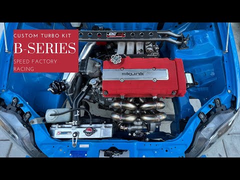 Custom SpeedFactory Racing Turbo Kit On Nickys RHD EK Civic B Series