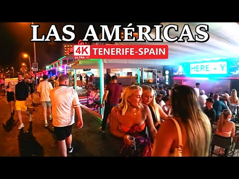 TENERIFE - PLAYA DE LAS AMÉRICAS | NIGHTLIFE 🪩 LAS VERÓNICAS 🌚 4K WALK ● June 2024