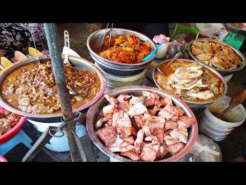 Psar Kraom Chhbar Ampov Market, Amazing Food And People Activities, Phnom Penh Popular Market 3