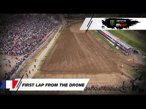 First Lap from the drone | MXGP Race 1 | Monster Energy MXGP of France 2024 #MXGP