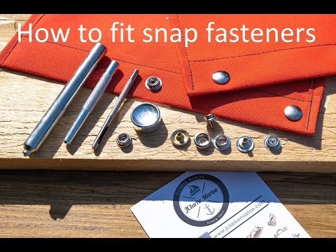 How to fit snap fasteners durable dot by J Clarke Marine Ltd