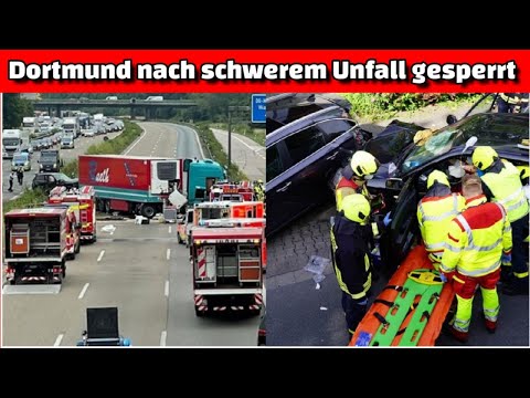 Autobahn 2 bei Dortmund nach schwerem Unfall gesperrt