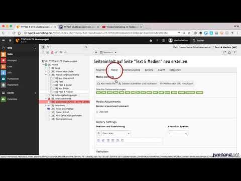 TYPO3 CMS 8.7 für Redakteure - Teil 30: Inhaltselement  Text & Medien