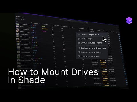 Mounting your drive in Shade