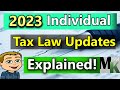 2023 Income Tax Changes For Individuals