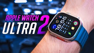 Apple Watch Ultra 2 GPS + Cellular 49mm Titanium Case with Orange Ocean Band (MREH3) - відео 1