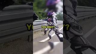 Download lagu Crashed Biker Checks His Bike Before His Girlfriend! mp3