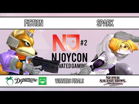 nJoyCon 2 - Fiction (Fox) VS Spark (Sheik) - SSBM - Winners Finals