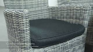 Garden Impressions Costa tuinstoelen set van 4 wicker met kussen | Boender Outdoor