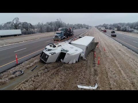 Ice Storm Cripples Central Arkansas Drone Footage - 2/24/2022