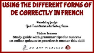 French partitive articles and other ways to use DE in French
