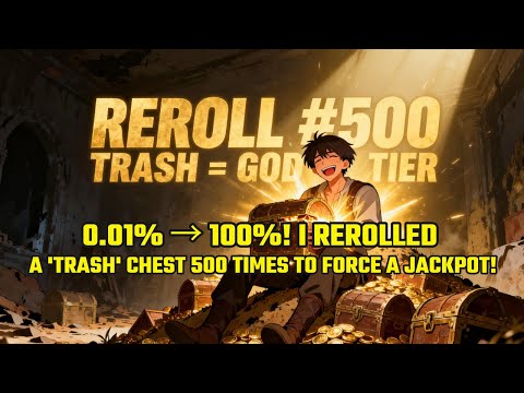 0.01% → 100%! I Rerolled a 'Trash' Chest 500 Times to Force a JACKPOT!"