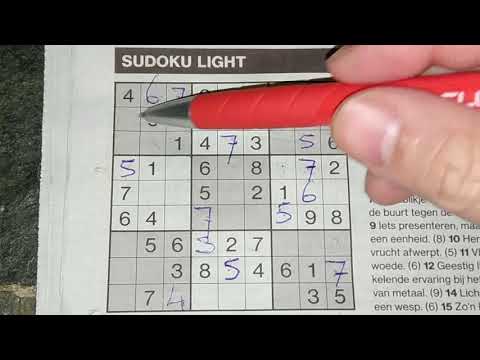 It wasn't too heavy than I thought. (#466) Light Sudoku puzzle. 03-06-2020 part 1 of 2
