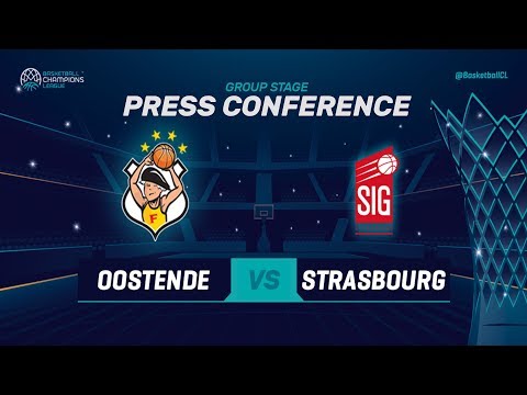 Filou Oostende v SIG Strasbourg - Press Conference - Basketball Champions League 2018-19