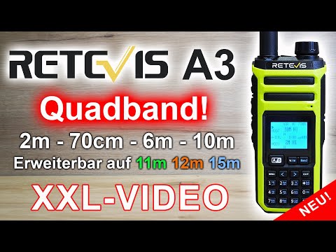 New: Retevis A3 Quadband 2M 70CM 6M 10M + CB-FUNK! 😜 NETFUNK-MADE! #retevis #cbfunk #thank you