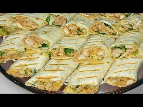 Chicken Shawarma Sandwich | Chicken tortilla wrap | homemade Shawarma
