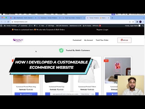 Customisable t-shirt and gifts ecommerce website