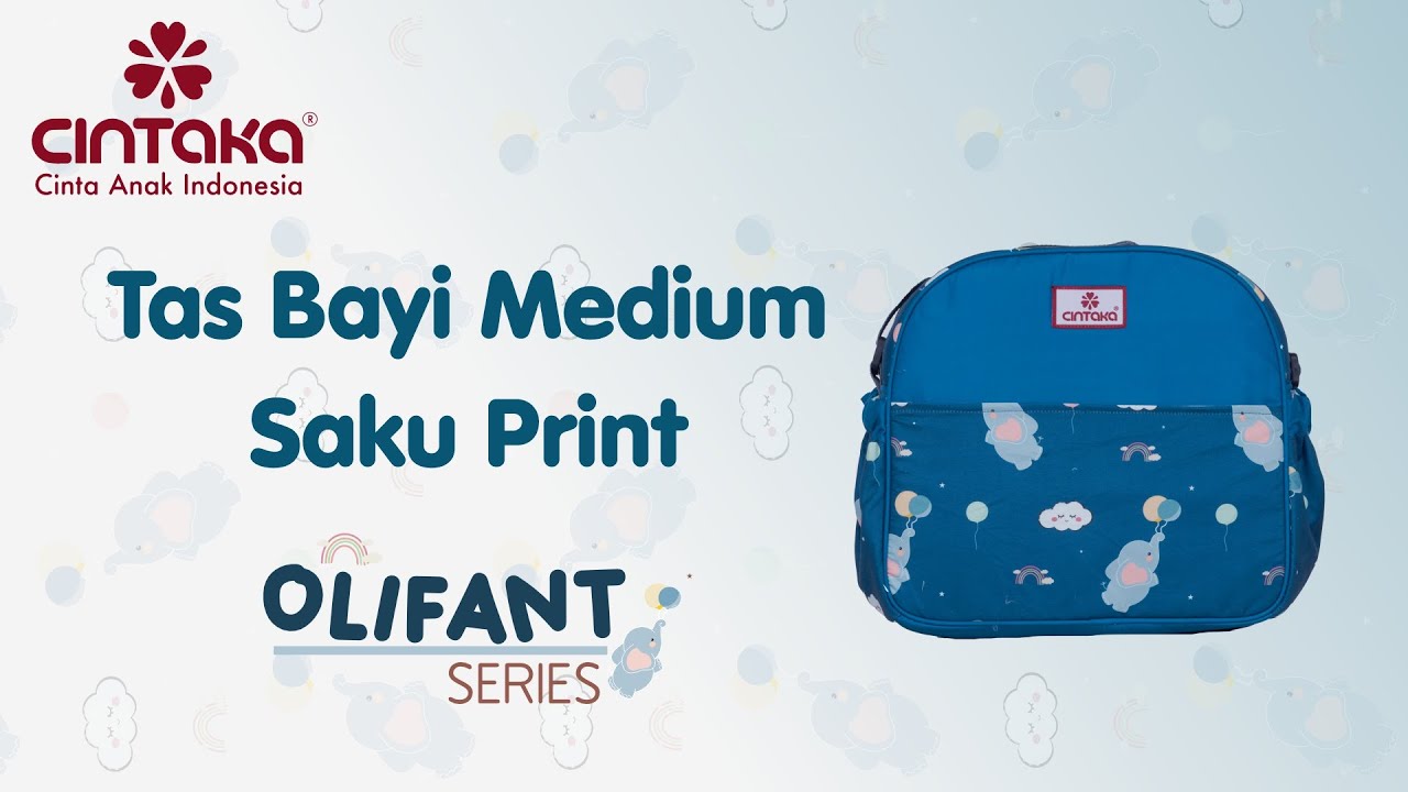 Tas Bayi Medium Saku Print Olifant Series CBT4152