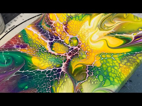 #121 Woodland Fairy Forest Bloom | Acrylic Pour Painting | Abstract | Fluid Art