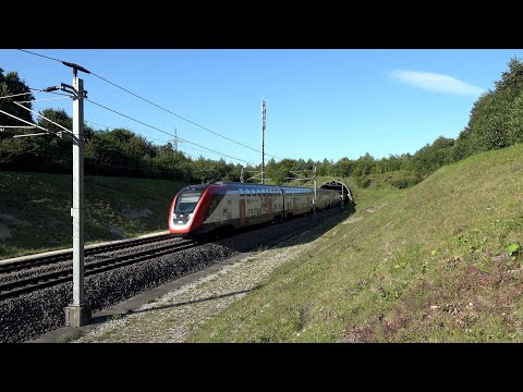 Schnelle Züge am Tunnel