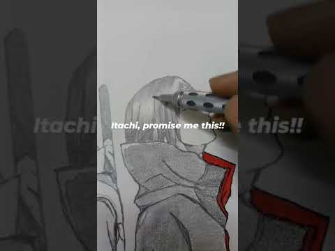 The boy who sacrificed his everything - Itachi Uchiha sketch #shorts #sketch