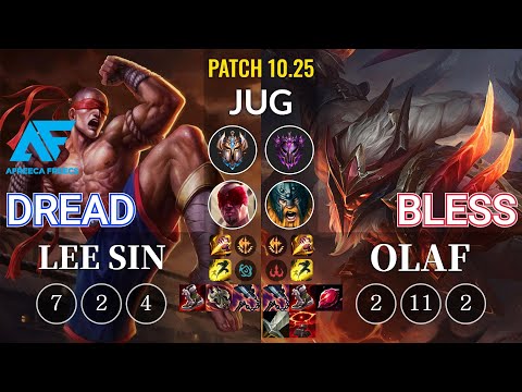 AF Dread Lee Sin vs Bless Olaf Jungle - KR Patch 10.25