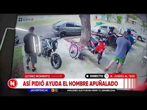 This is the moment the stabbed man asked neighbors for help | TELEFE ROSARIO