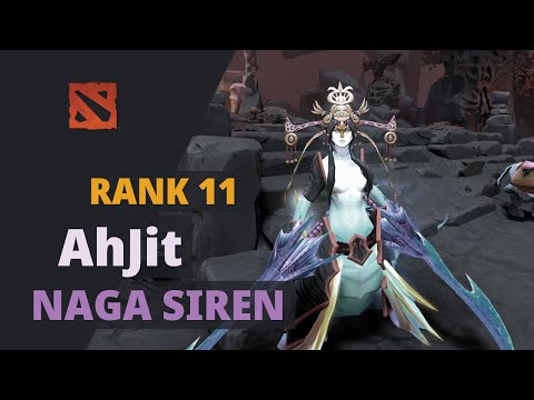 AhJit (Rank 11) plays Naga Siren Dota 2 Full Game