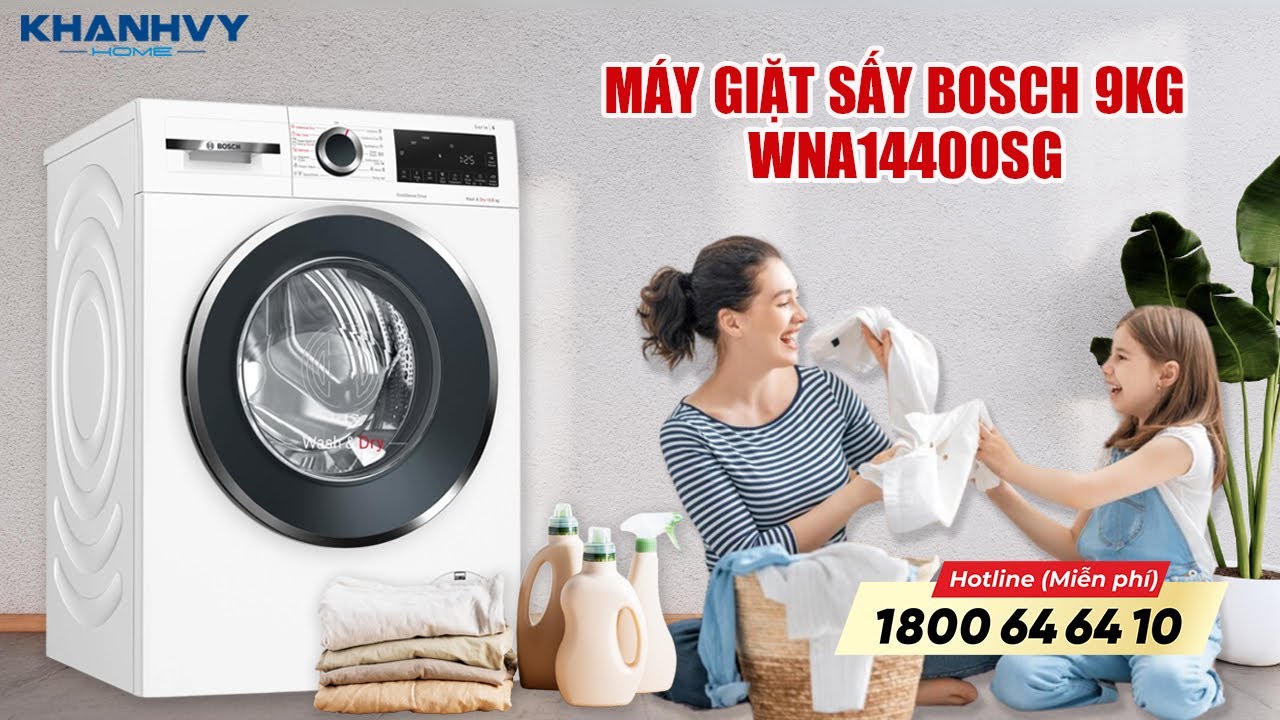 Máy giặt sấy quần áo Bosch WNA14400SG 9kg/6kg Serie 4