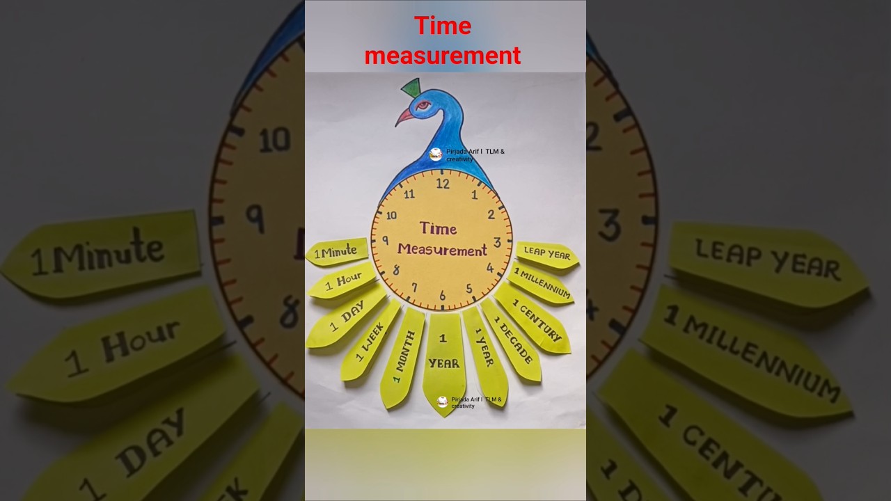 Time measurement chart | time project #time #calendar #diy #schoolproject #short #shorts #viral