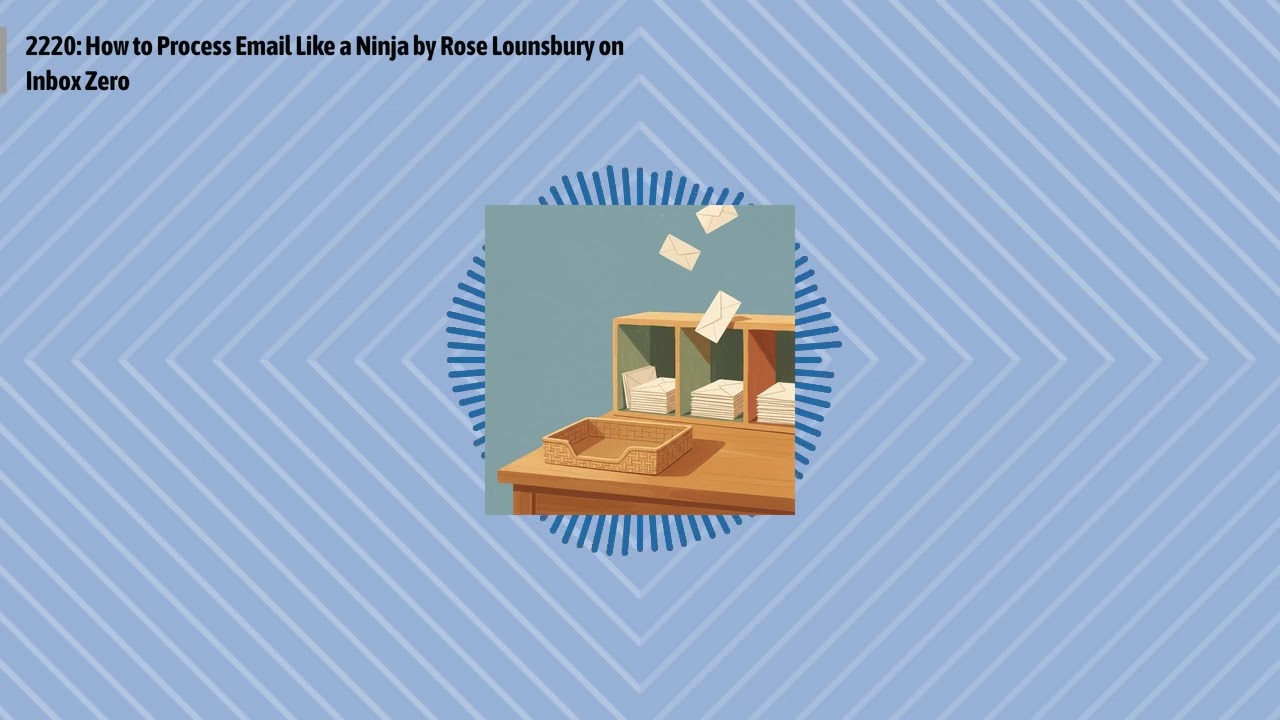 2220: How to Process Email Like a Ninja by Rose Lounsbury on Inbox Zero | Optimal Work Daily -...