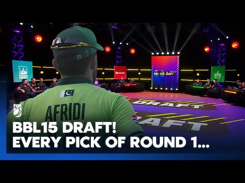 AFRIDI #1 🚨 Babar joins the Sixers! | Every pick of round 1 in the BBL15 draft 💥 | Fox Cricket