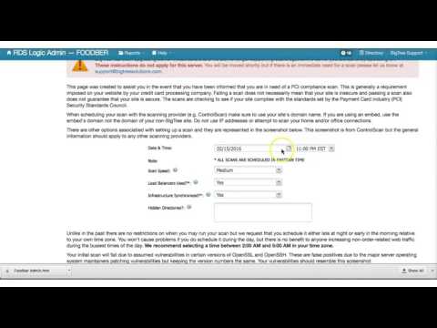 PCI Scan Instructions
