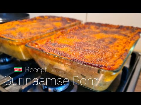 Surinaamse Pom Kip maken Kerstdagen recept.