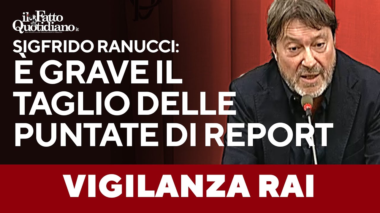 Ranucci in Vigilanza Rai: "Grave il taglio delle puntate di Report". E spiega il meccanismo